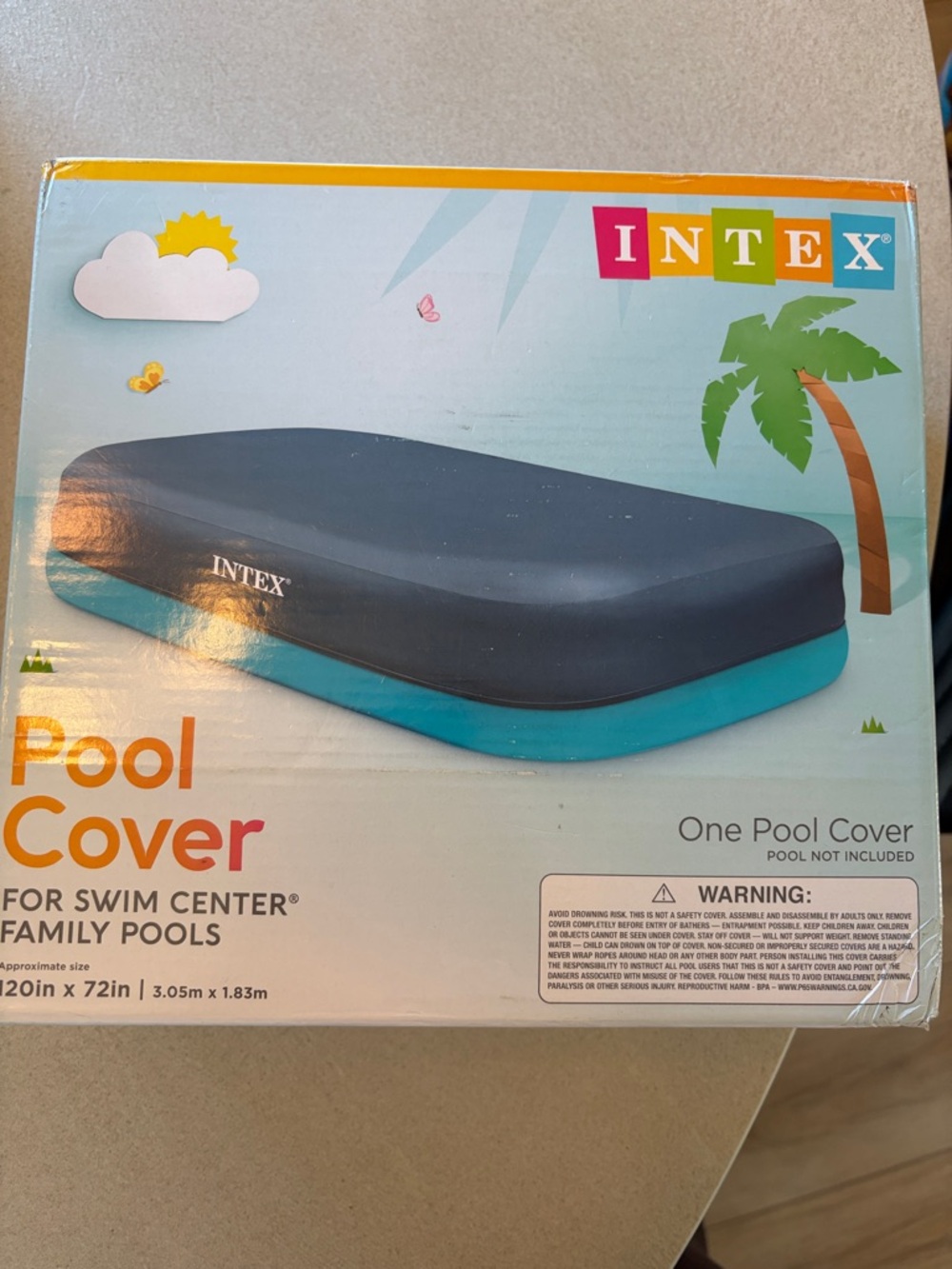 Intex Blue Pool Cover for Swim Center Family Pools
